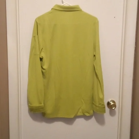 NWT - Mofiz Long Sleeve Green Polo Waffle Design Shirt - Size Medium - Picture 4 of 6